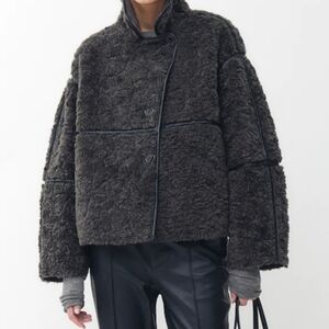 H&M Black Teddy Jacket